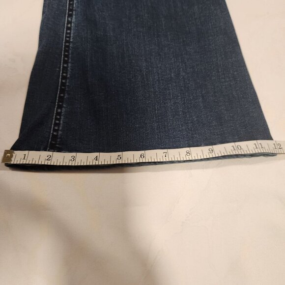 m jeans by maurices Womens 14R High Rise Flare Cool Comfort Sculptress Dark Wash - Picture 10 of 12